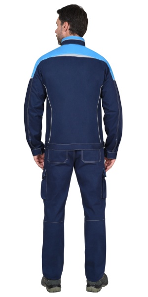 Куртка Джет короткая, синяя с голубым ТА р. 96-100/182-188 (ЧЗ)