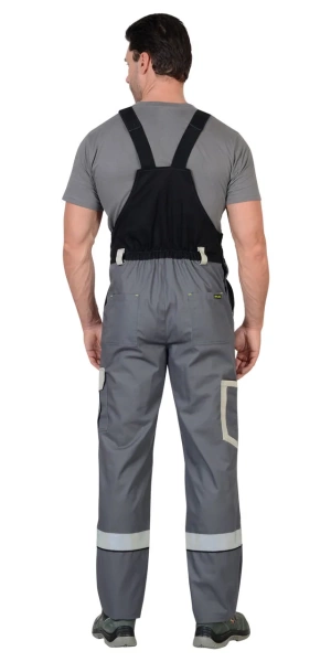 Костюм Сириус-Бостон куртка кор., п/комб. ср.серый с молочным и черным р. 112-116/182-188